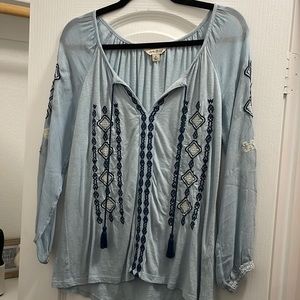 Embroidered Lucky Brand Top